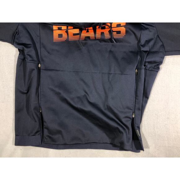 Nike NFL On Field Chicago Bears Dri-FIT Hoodie XL Navy Side Zip Pullover - Picture 5 of 6
